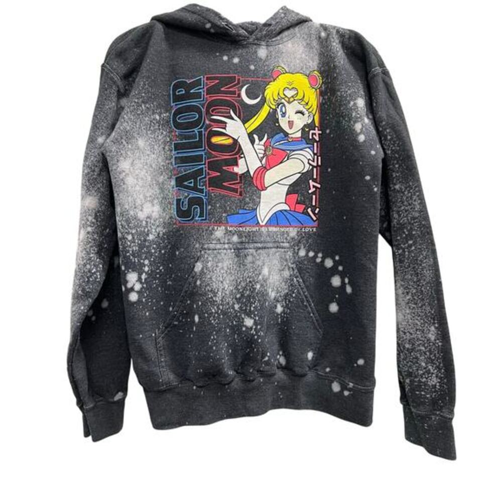 Sailor Moon gray mineral-wash bleach The moonlight is a messenger of love SZ XS